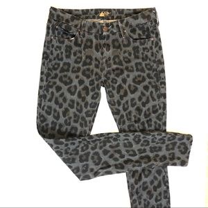 MOTHER The Looker Skinny jeans paw leopard sz 26